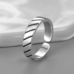 Античное Серебро Латунные манжеты для мужчин, античное серебро, внутренний диаметр: регулируемый