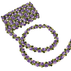 Средний Синий Шифер 3d отделка из полиэстерового кружева с вышивкой цветов, обрезка цветов, аксессуары для одежды, средний грифельно-синий, 3/4 дюйм (20 мм)