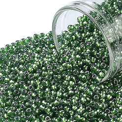 (1006) Silver Lined Light Emerald Luster  TOHO Round Seed Beads, Japanese Seed Beads, (1006) Silver Lined Light Emerald Luster , 11/0, 2.2mm, Hole: 0.8mm, about 5555pcs/50g