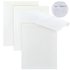 Blanc Note adhésive transparente, rectangle, blanc, 279x216x3.5mm, 50 feuilles/pc