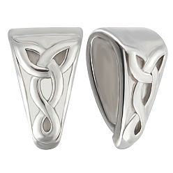 Нержавеющая Сталь Цвет 10шт 304 защелка из нержавеющей стали на дужках, узор с морским узлом, цвет нержавеющей стали, 10x6x5.5 мм, отверстие : 7.5x3 мм