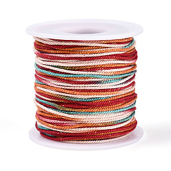 (123L) Белый крем непрозрачный блеск 50м плетеный полиэфирный шнур, с пластиком для животных, для изготовления ювелирных изделий, круглые, огнеупорный кирпич, 1.2 мм, около 54.68 ярдов (50 м) / рулон