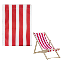 Red Stripe Pattern Chair Oxford Cloth, Beach Chair Cloth Replacement Supplies, Red, 1150x435x1~2.5mm