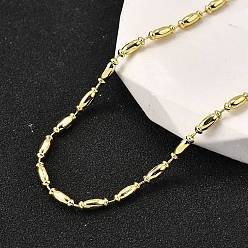 Настоящее золото 18K 2мм латунные цепочки-столбики, без свинца и без кадмия, долговечный, стойки покрытие, реальный 18 k позолоченный, 17.83 дюйм (45.3 см)