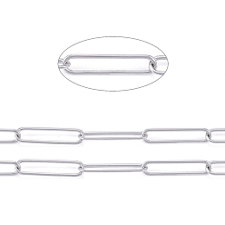 Нержавеющая Сталь Цвет Устойчивы к потускнению 304 цепочки из нержавеющей стали, тянутые удлиненные кабельные цепи, пайки, с катушкой, цвет нержавеющей стали, 21x5x0.9 мм, около 32.8 футов (10 м) / рулон