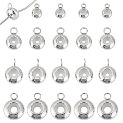 Нержавеющая Сталь Цвет 48 шт. 4 стили 201 дужки из нержавеющей стали, с силиконовым уплотнительным кольцом, плоско-круглые, цвет нержавеющей стали, 5.5~11x4~8x3~4 мм, отверстие : 0.5~2.5 мм, 12 шт / стиль
