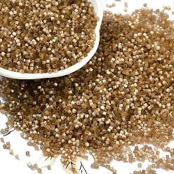 Цвет Древесины Имитация кошачьего глаза стеклянные бусины, окрашенные, цилиндр, деревесиные, 1.6x1.3 мм, отверстие : 0.8 мм, Около 60000 шт / фунт