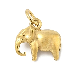 Слон 304 прелести нержавеющей стали, с целью перехода в кольце, золотые, слон, 12x13x6.5 мм, отверстие : 4.3 мм