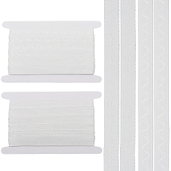 Белый 2 стили плоские нескользящие прозрачные силиконовые полиэстеровые резинки, аксессуары для нижнего белья своими руками, с картонной карточкой, белые, 20 мм