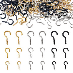 (52) Непрозрачная лаванда 450шт. 9 стили железных крючков для подвешивания на потолок, винтовая подвеска, разноцветные, 14.5~19.5x6.5~10.5x1.5~2 мм, 50 шт / стиль