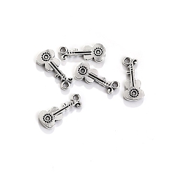 Античное Серебро Сплавочные подвески тибетского стиля, музыкальные инструменты подвески, античное серебро, 21x9 мм, 100 шт / комплект