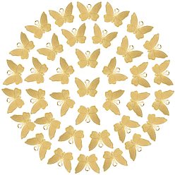 Золотой Латунные филигранные подвески, бабочки прелести, золотые, 11x13.5x3 мм, отверстия: 1.5 мм, 120 шт / коробка