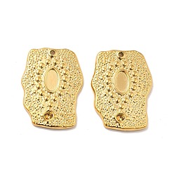 Real 18K Gold Plated Ion Plating(IP) 304 Stainless Steel Pendant Cabochon Settings, Pendant Rhinestone Settings, Irregular Rectangle, Real 18K Gold Plated, Tray: 7x3.5mm, Fit for 2mm Rhinestone, 25x19x2.5mm, Hole: 1.4mm