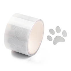 Footprint Гладить отражающие свет наклейки, для одежды, школьный портфель украсить, рисунок следа, 2.1x2.3 см, 40шт / рулон
