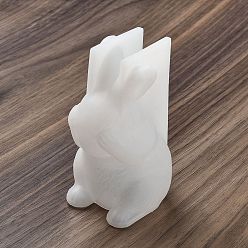 Белый Дым Кролик своими руками силиконовые формы для украшения кролика, формы для литья смолы, для уф-смолы, изготовление изделий из эпоксидной смолы, серый, 70x60 мм