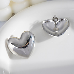 Нержавеющая Сталь Цвет 304 Серьги из нержавеющей стали, цвет нержавеющей стали, 26.9x29.5 мм