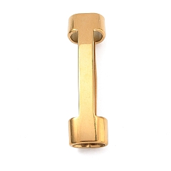 Золотой 304 шарики из нержавеющей стальной трубы, ионное покрытие (ip), полые изогнутые трубки, золотые, 43.5x11.5x7 мм, отверстие : 9x5 мм