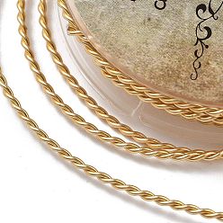 Настоящее золото 14K 2-слойная медная проволока, витых круглых, реальный 14 k позолоченный, 2 мм, около 8.20 футов (2.5 м) / рулон