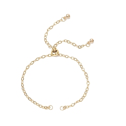 Золотой 304 изготовление браслета-слайдера из текстурированной нержавеющей стали, золотые, 9-1/2 дюйм (24.2 см)