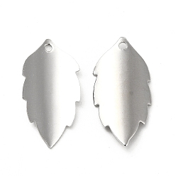 Платина Стойки обшивки латунные подвески, долговечный, без кадмия и без свинца, очарование листа, платина, 22x11x2 мм, отверстие : 1.2 мм