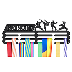 Sports Спортивная тема железная вешалка для медалей настенная стойка для дисплея, с винтами, каратэ, 150x400 мм