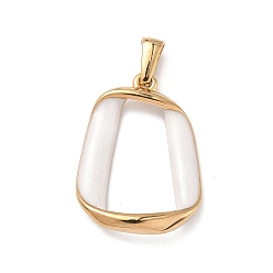 Золотой 304 нержавеющей стальной эмали подвески, самородки прелести, золотые, 28.5x21x3.5 мм, отверстие : 7x3 мм