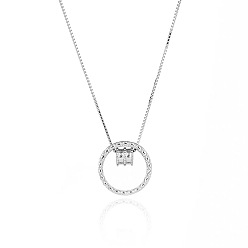 Платина Латунные подвески-кольца и колонны для женщин, платина, 17.72 дюйм (45 см)