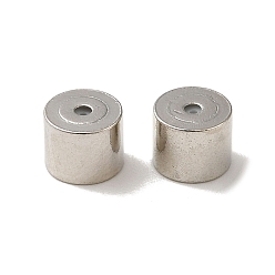 Платина Колонка латунные бусины, долговечный, стойки покрытие, платина, 5x4 мм, отверстие : 0.5 мм