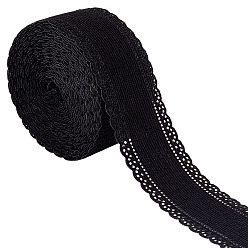Черный Вельветовая лента, для подарочной упаковки, чёрные, 1-1/2 дюйм (38 мм), около 5.00 ярдов (4.57 м) / рулон