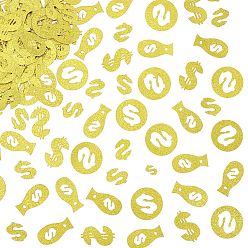 Gold 500Pcs 5 Bags PVC Confetti, for Party Wedding Table Decorations, Gold, 18.5~32x17~29x1mm, 100pcs/bag