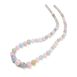 (52) Непрозрачная лаванда Нити градуированных бусин из натурального магнезита, круглые, разноцветные, 5~14.5 мм, отверстие : 0.9~1 мм, около 61 шт / нитка, 18.46'' (46.9 см)
