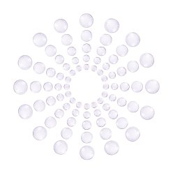 Прозрачный Прозрачные стеклянные кабошоны, полукруглые / купольные, прозрачные, 10~25x3.5~7 мм