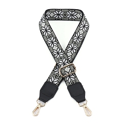 Серый Сумочка из полиэстера с цветочным узором, лямки для сумки из лямок, для замены сумочки или сумки через плечо, серые, 75~145x3.8 см