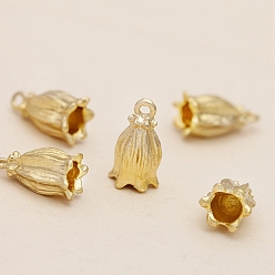 Золотой Цветка сплава прелести, для изготовления заколок для волос, золотые, 16x7 мм