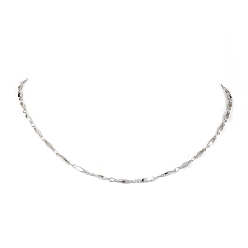 Stainless Steel Color Non-Tarnish 304 Stainless Steel Oval link Chain Necklaces, Stainless Steel Color, 17.95 inch(45.6cm)