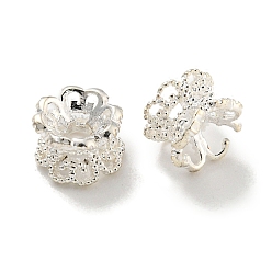 Серебро Стойки обшивки латунные бусины, долговечный, без свинца и без кадмия, серебряные, 6x4.5 мм, отверстие : 1.6 мм