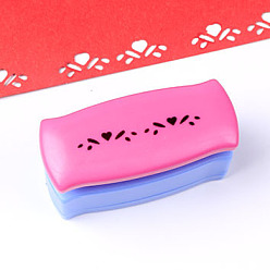 Цветок Дыроколы из пластиковой бумаги, перфоратор для бумаги для рукоделия и скрапбукинга, случайный цвет, цветочным узором, 70x30x40 мм, картина: 45x10 мм