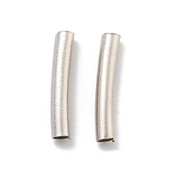 Платина Латунные трубки изогнутой бисера, без кадмия и без свинца, платина, 11.5x2 мм, отверстие : 1.4 мм