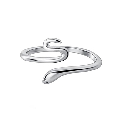 Платина Манжетные кольца из сплава змеи, петли вязания крючком, держатель нитенаправителя, платина, 1.7 см