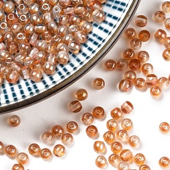 Orange Czech Glass Beads, Round, Orange, 3mm, Hole: 0.8mm, about 2630pcs/bag