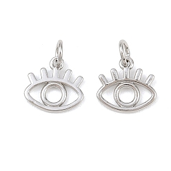 Платина Латунь прелести, Очарование глаз, с целью перехода в кольце, платина, 10.5x11.5x1.5 мм, отверстие : 3.5 мм