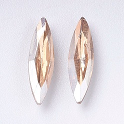 Свет Колорадо Топаз Имитация австрийского хрусталя горный хрусталь, класс А, задние и задние, лошадиный глаз , свет Колорадо Топаз, 14~14.5x4x2.5~3 мм