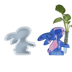 Кролик Силиконовые формы, формы для украшения ваз, формы для литья гипсовой смолы, белые, кролик, 153x125x33 мм