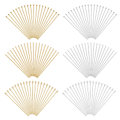 (52) Непрозрачная лаванда 120 шт 6 стили латунный штифт проушины, разноцветные, 50~51x3x0.5 мм, 23~24 датчик, отверстие : 1.8 мм, о 20шт / цвет