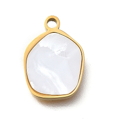 Золотой 304 прелести нержавеющей стали, с пластиковой имитацией оболочки, ионное покрытие (ip), золотые, 14.5x10.5x2 мм, отверстие : 1.6 мм