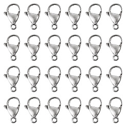 Нержавеющая Сталь Цвет 100шт 304 застежки-карабины из нержавеющей стали, застежки на спусковой крючок, ручная полировка, цвет нержавеющей стали, 15x9x4 мм, отверстие : 2 мм