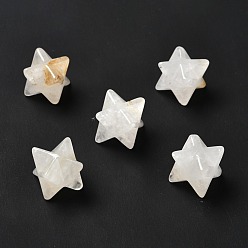 Quartz Crystal Natural Quartz Crystal Beads, No Hole/Undrilled, Merkaba Star, 12.5~13x12.5~13x12.5~13mm