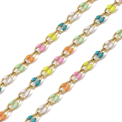 (52) Непрозрачная лаванда Ионное покрытие (ip) 304 цепь из эмалированной нержавеющей стали, с катушкой, пайки, разноцветные, 9x3.8x2 мм