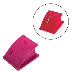 Средний Фиолетово-красный Бархатные изогнутые витрины для ювелирных изделий, для ожерелья и подвески, средне фиолетовый красный, 3.9x6.3x7.5 см