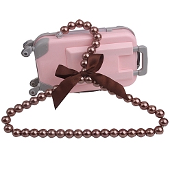 Кокосово-Коричневый Полиуретановая вешалка для одежды миниатюрная модель, аксессуары для кукольного домика с микро-ландшафтом, со стеклянной жемчуг, притворяясь опорными украшениями, кокосового коричневый, 200 мм